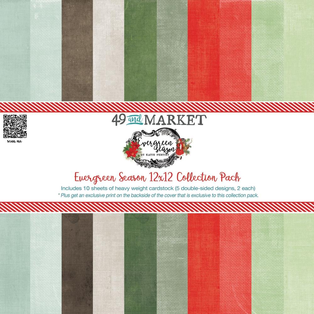 49 and Market - Evergreen Season - Solids Collection Pack - 12 x 12"