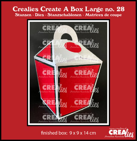 Crealies - Create A Box Large Dies No. 28 Closed Take Out Box (with Handle)