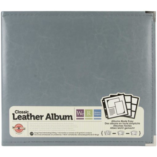 We R Classic Leather D-Ring Album 12"X12" - Charcoal