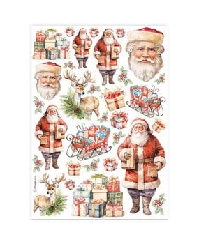 Stamperia - Classic Christmas A4 Rice Paper Santa Claus