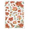 Stamperia  -  Classic Christmas A4 Rice Paper Poinsettia and Bells