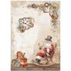 Stamperia - Gear up for Christmas A4 Rice Paper Santa Claus