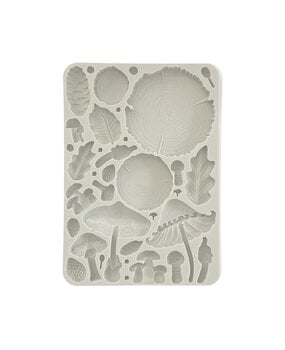 Stamperia - Golden Harmony Silicon Mould A5 Wood and Mushrooms