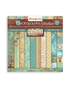 Stamperia - The Nutcracker 8x8 Inch Paper Pack Backgrounds Selection