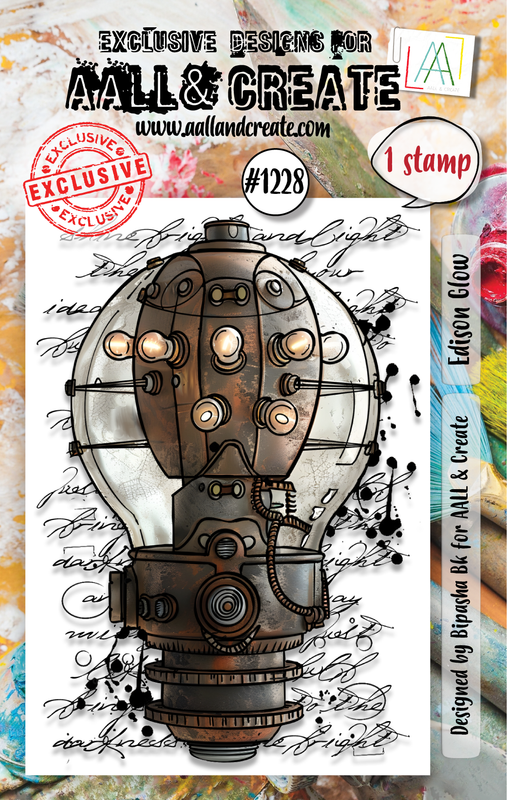 Aall & Create - #1174 - A6 STAMP SET - Edison Glow