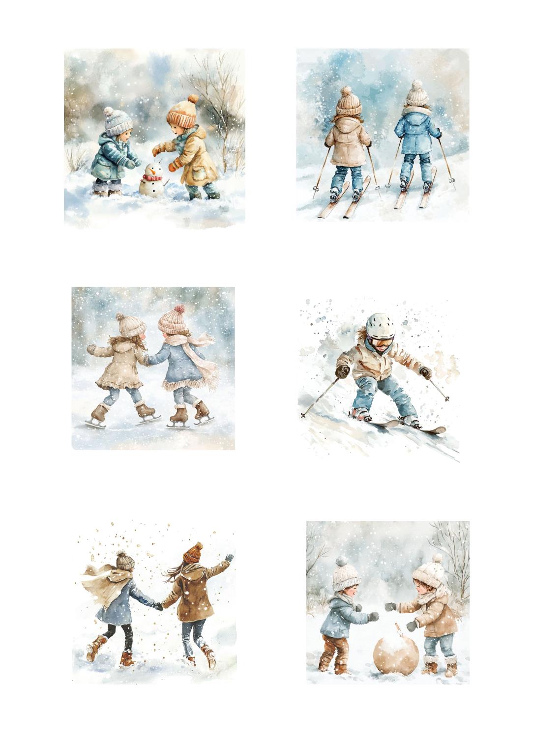 Reprint - Klippark - Children Playing - A4