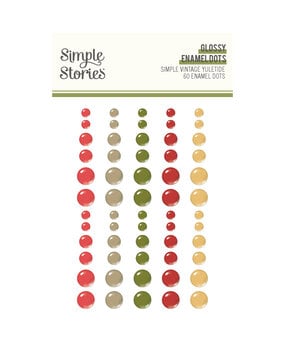 Simple Vintage Yuletide Glossy Enamel Dots