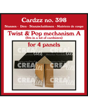 Crealies - Cardzz Dies No. 398 Twist & Pop Mechanism A (for 4 Panels) (CLCZ398)