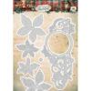 Studio Light - Festive Nostalgia Cutting Die Poinsettias & Ice Swirl Frame (JMA-FN-CD904)