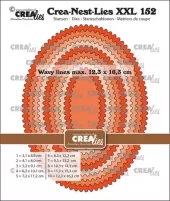 Crealies - Crea-Nest-Lies XXL Dies No. 152 Ovals With Wavy Lines (CLNestXXL152)