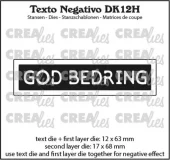 Crealies - Texto Negativo - God Bedring (DK12H)