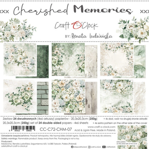 Craft O'Clock - Cherished memories - Paper Pad - 8x8"