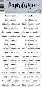 Papirdesign - Konfirmant hvit 2 - Klistermerke PD1331