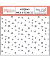 Nellie Snellen - Designer - stencil -6x6 - Baby On Board It's a Girl- Stencil Shine Bright