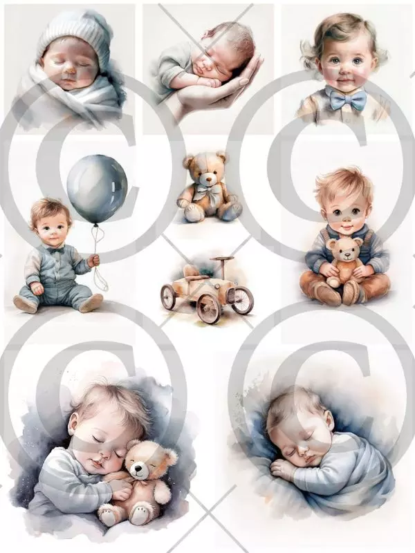 Papirdesign - Motivark - Babygutt- A4