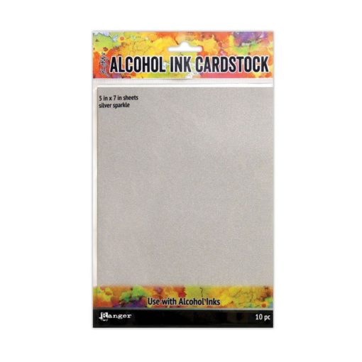 Ranger • Tim Holtz alcohol ink cardstock - silver sparkle