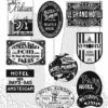 Stampers anonymous - Travel Labels Tim Holtz Cling Stamps