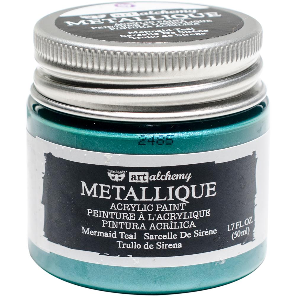 Finnabair Art Alchemy Acrylic Paint - Mermaid Teal - Metallique