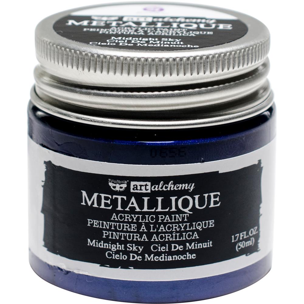 Finnabair Art Alchemy Acrylic Paint - Midnight Sky - Metallique