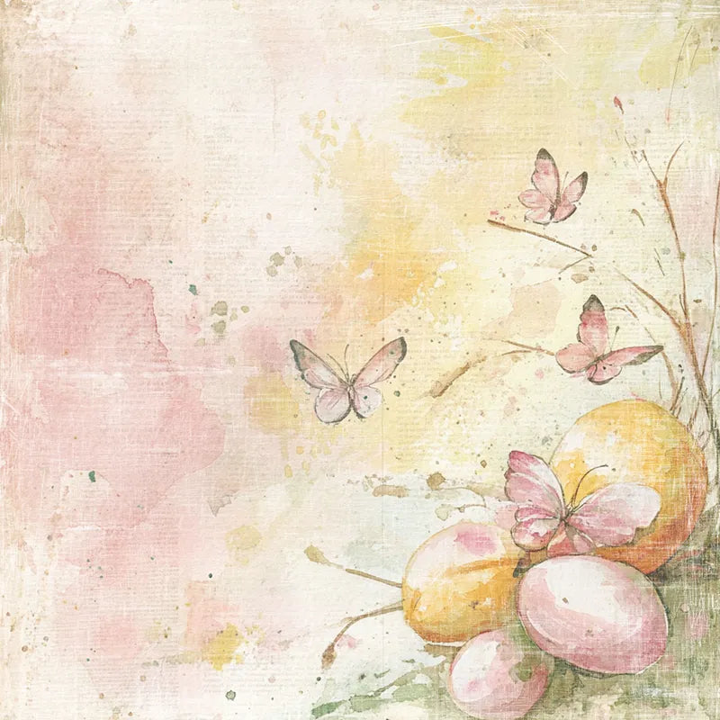 Reprint - Hello Easter Collection - Butterflies - 12 x 12"