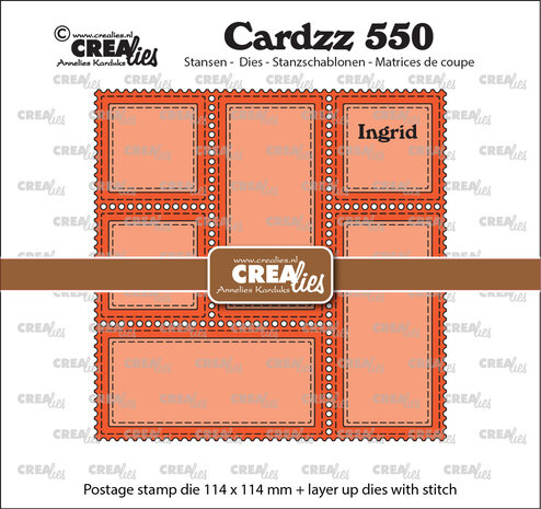 Crealies - Cardzz Dies Postage Stamp Frame Ingrid