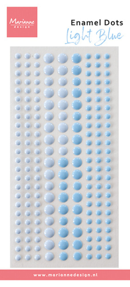 Marianne - Decoration Enamel Dots Duotone Light Blue