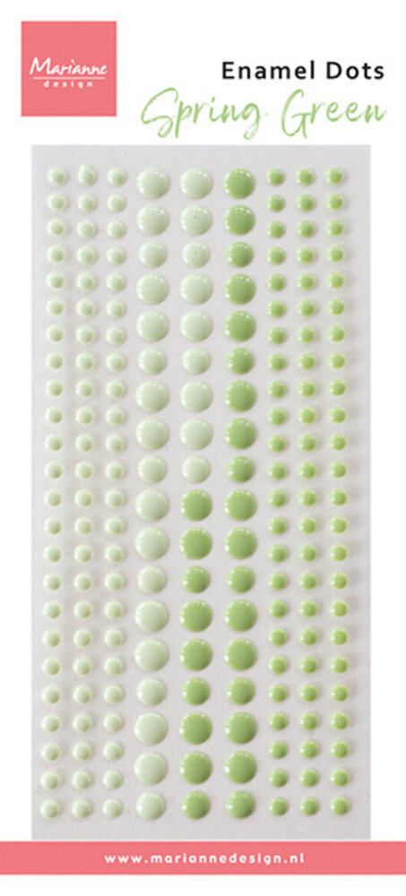 Marianne - Decoration Enamel Dots Duotone Spring green