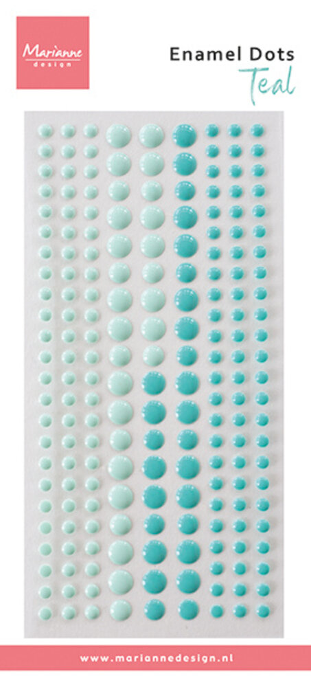 Marianne - Decoration Enamel Dots Duotone Teal