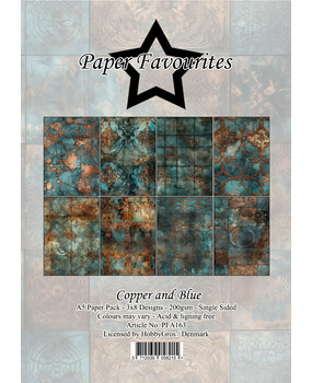 Paper Favourites - Copper And Blue A5 Paper Pack