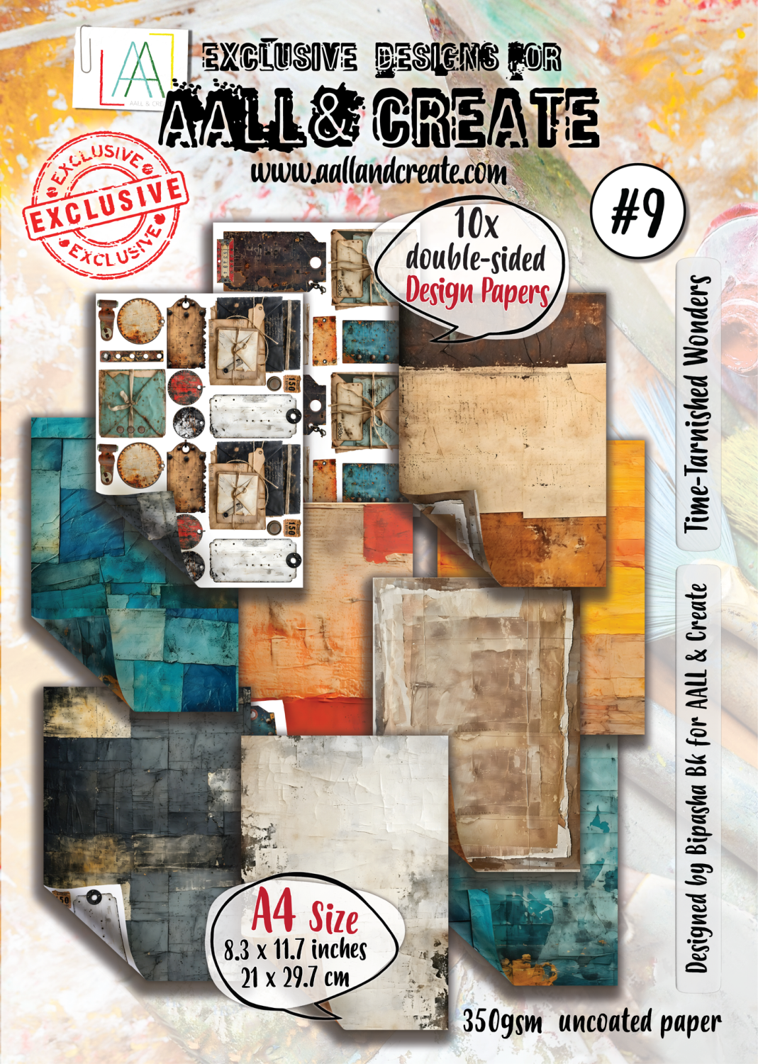 AAll&Create - #09 - A4 Design Paper - Time-Tarnished Wonders