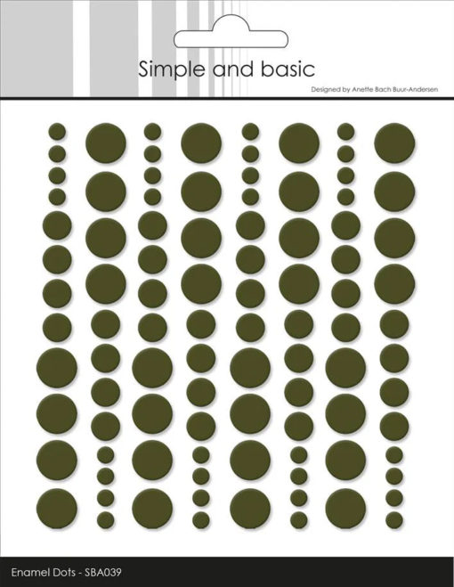 StudioLight - Adhesive Enamel Dots Moss green