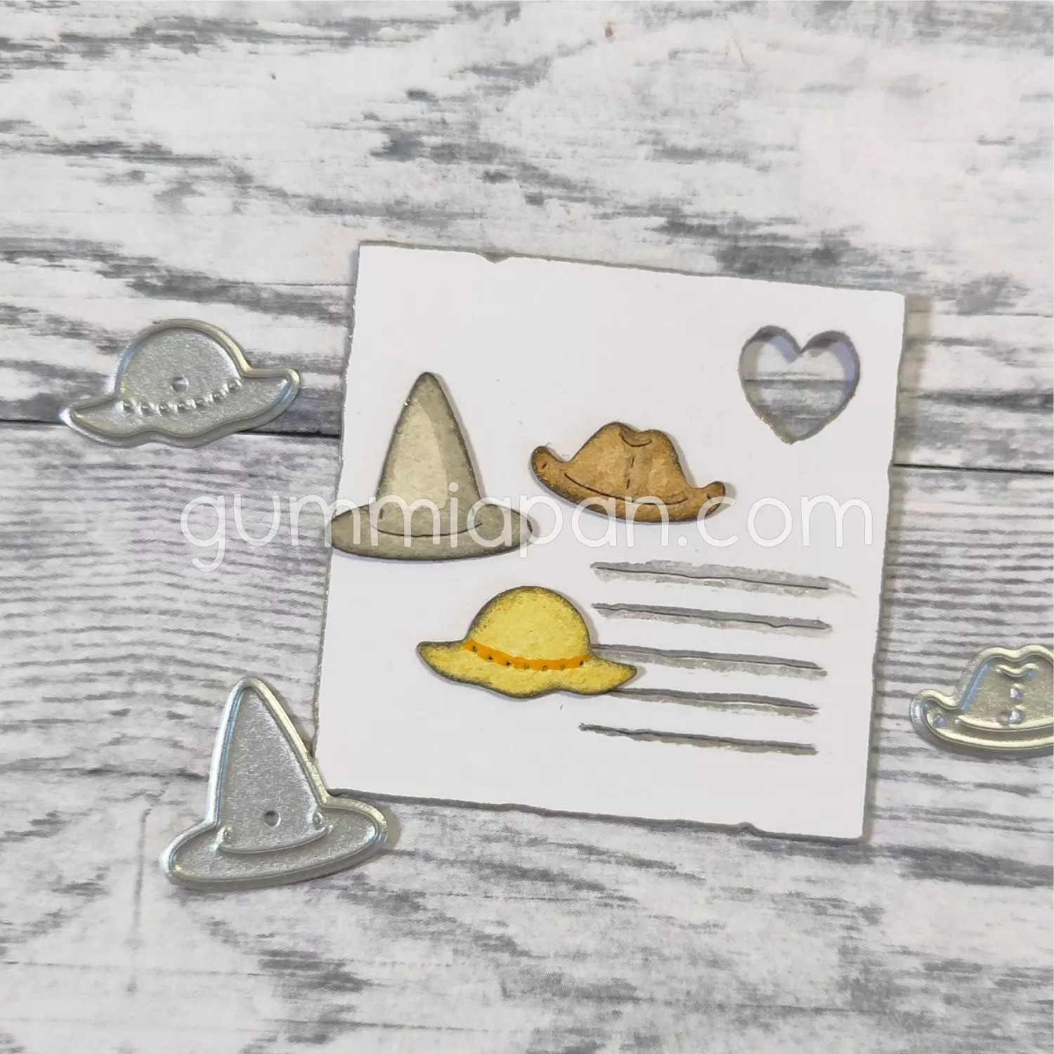 Gummiapan - Små hatter- dies