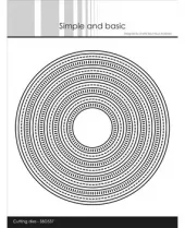 Simple and Basic - Combi Striped Frames Circle-  Dies