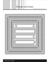 Simple and Basic - Combi Striped Frames - Square Dies-  Dies