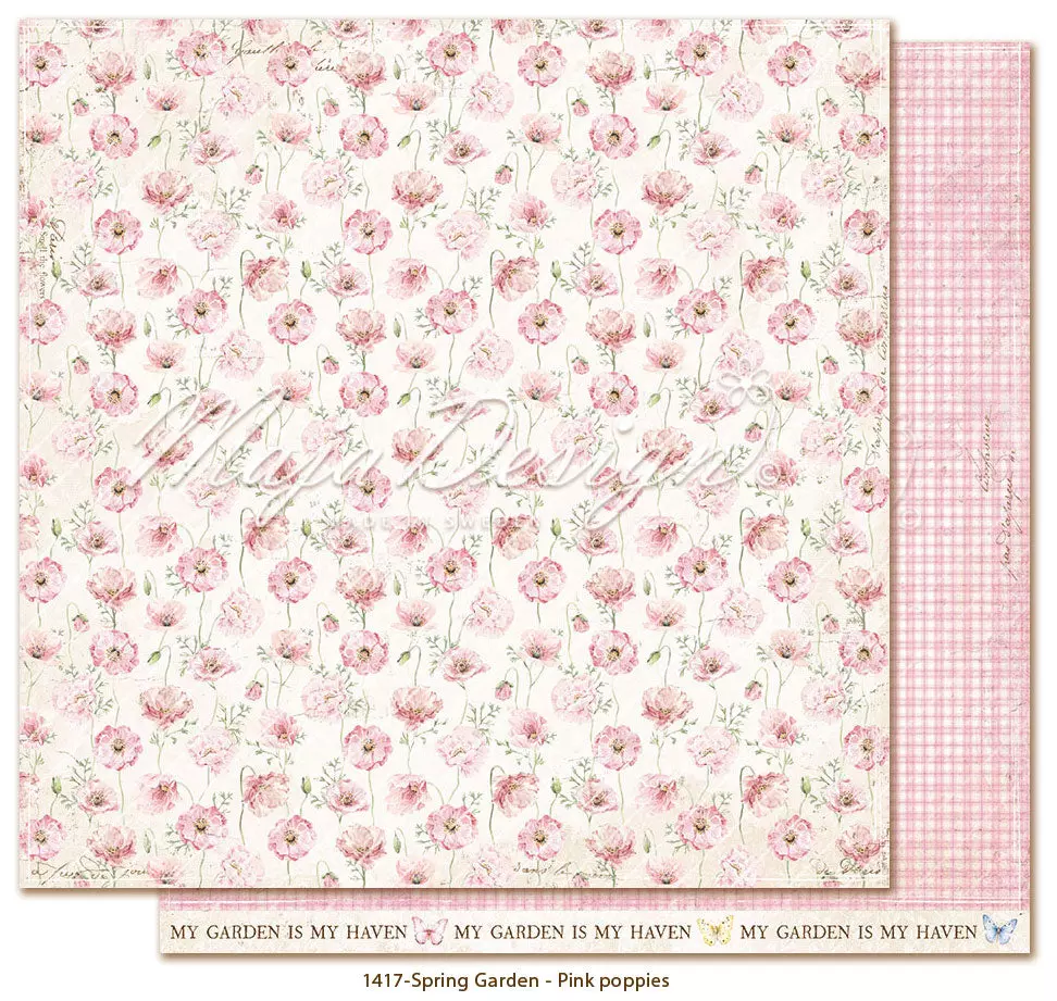 Maja Design - Spring Garden - Pink poppies - 12 x 12"
