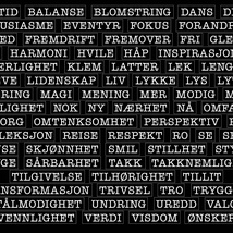 Hege Foyn Design – Klistremerker – Ord store, Svart
