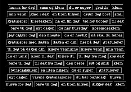 Hege Foyn Design – Klistremerker – venn - svart