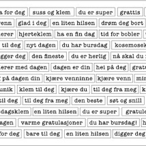 Hege Foyn Design – Klistremerker – venn - Hvit