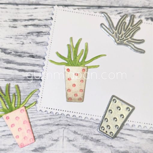 Gummiapan - Krukke med plante