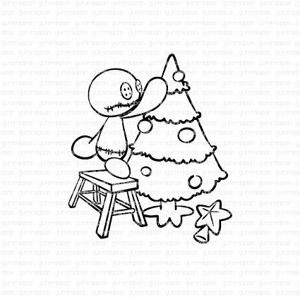 Gummiapan - Lennart pynter juletreet