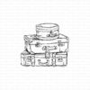 Gummiapan - Reisevesker - Stempel