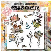 Aall&Create - #239- 6"X6" STENCIL - Magnolia Swag