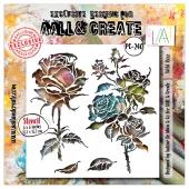Aall&Create - #239- 6"X6" STENCIL - Wild Rose