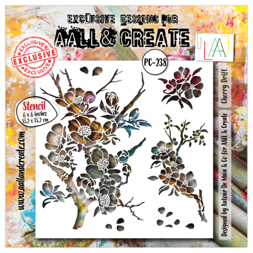 Aall&Create - #238- 6"X6" STENCIL - Cherry Drift