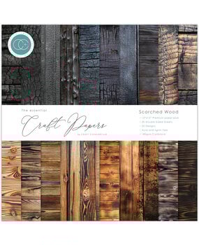 Craft Consortium - Essential Craft Papers 12x12 Inch Paper Pad Scorched Wood