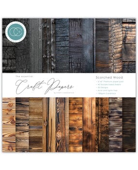 Craft Consortium - Essential Craft Papers 6x6 Inch Paper Pad Scorched Wood