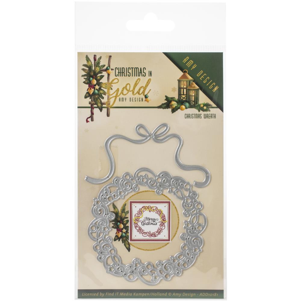 Wreath, Christmas In Gold