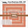 Crealies - Squares with diagonal stripes - Crea-Nest-Lies XXL stansen no. 167