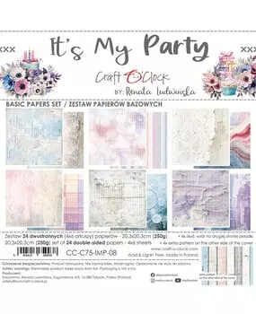 Craft O'Clock - It's My Party 8x8 Inch Basic Papers Set