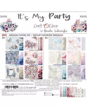 Craft O'Clock - It's My Party 8x8 Inch Medium Papers Set